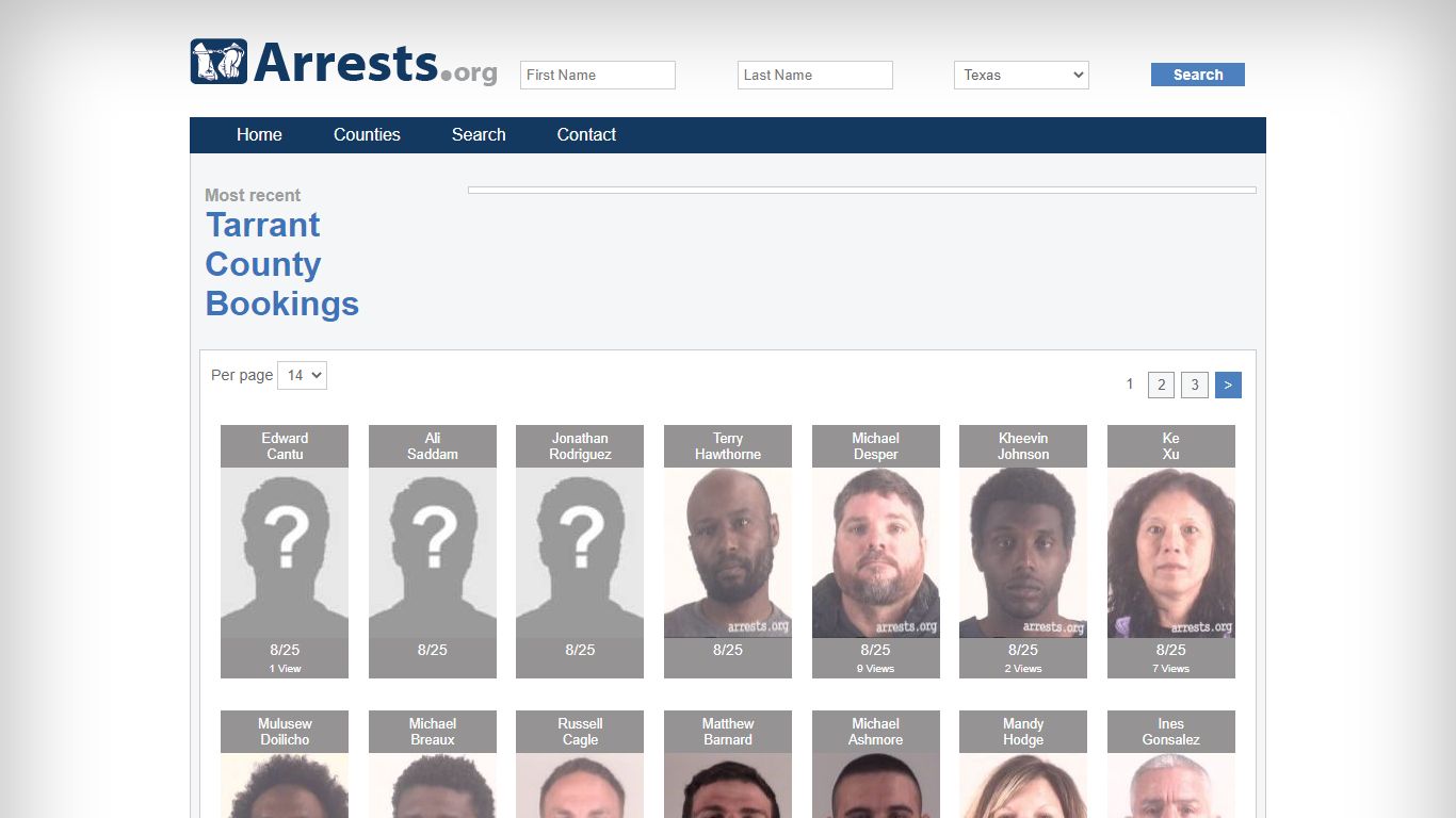 Tarrant County Arrests and Inmate Search